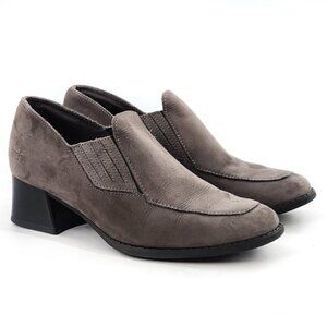 ARCHE Gray Nubuck Leather Pump Heels Gray